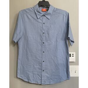 Merrell Button Up‎ Shirt Plqid Lightweight Hiking Active Outfoors Mens Large EUC